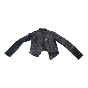 Miss London Leather Jacket Black Size S